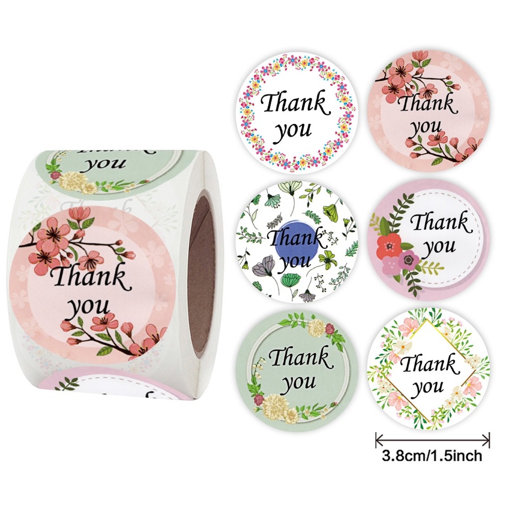 500 Thank You Stickers